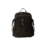 PRADA Re-Nylon Speedrock enamel metal triangular logo zipper openable backpack men\'s military green